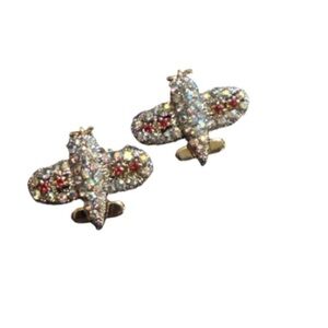 Sparkling Airplane earrings
